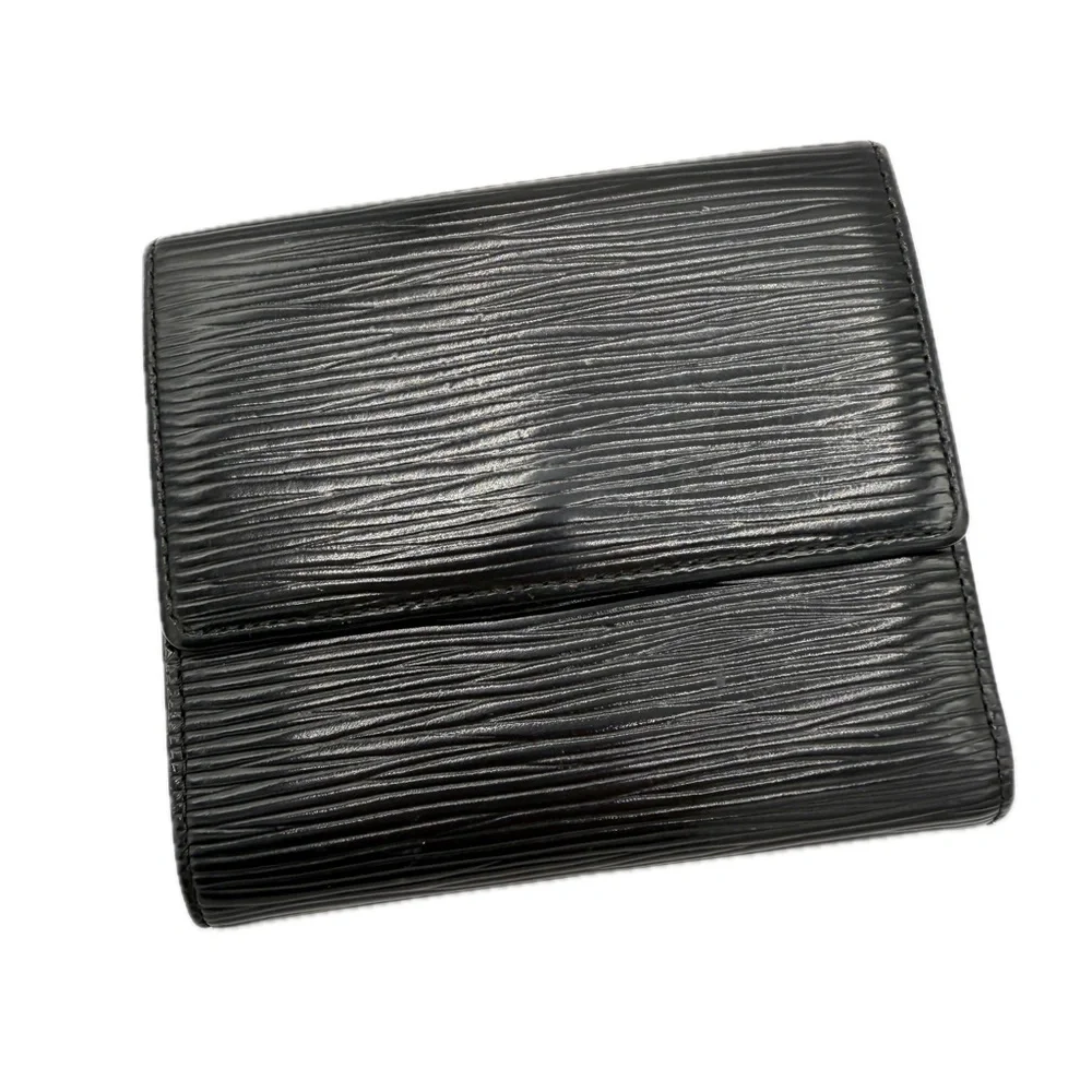 Louis Vuitton Elise Compact Wallet Black Epi Leather Vintage 1992 Authentic